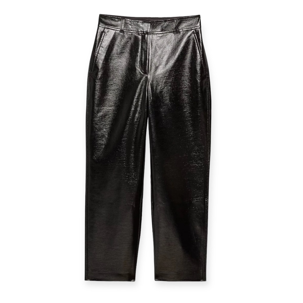Aritzia Babaton Command Aritzia faux leather straight leg pant new size 10 black